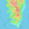 Carte topographique Corse-du-Sud, altitude, relief