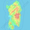 Carte topographique Sardegna, altitude, relief