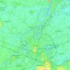 Carte topographique Gand, altitude, relief